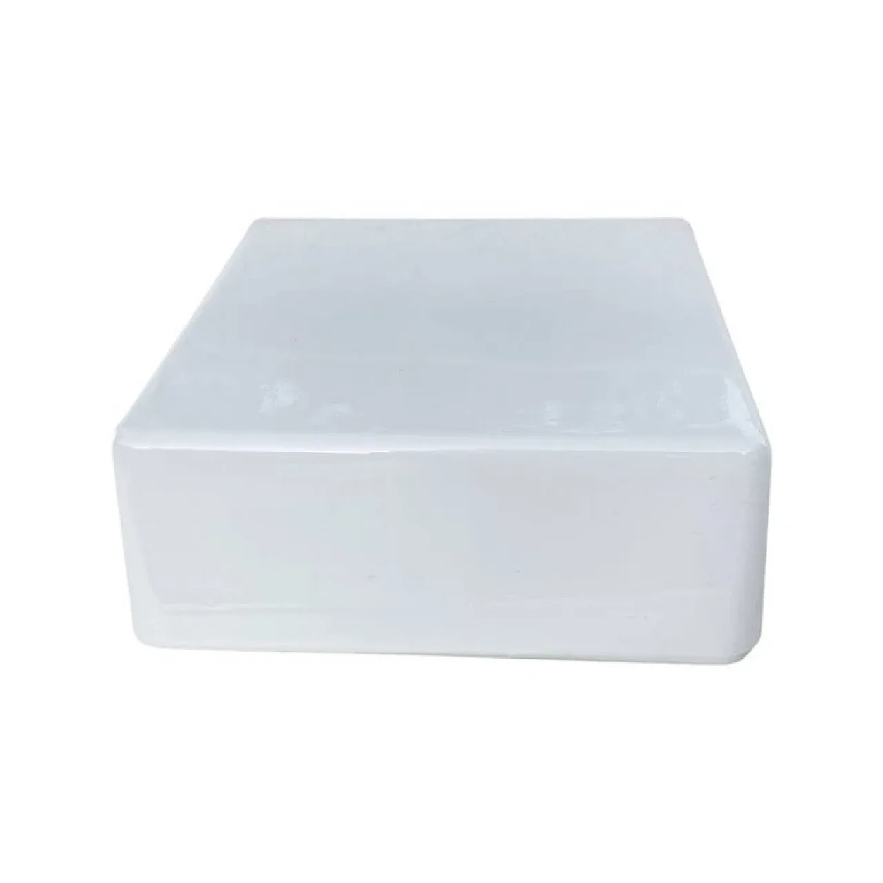 White glass ceiling lamp by RZB Bamberg, 1970s 4