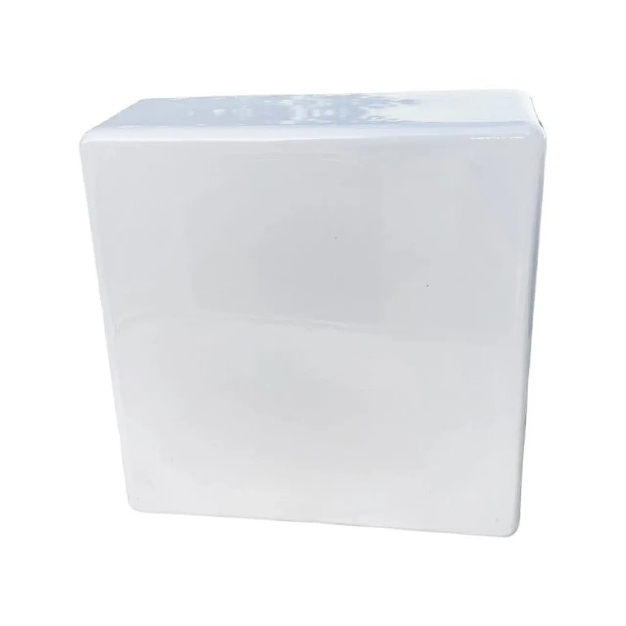 White glass ceiling lamp by RZB Bamberg, 1970s 9