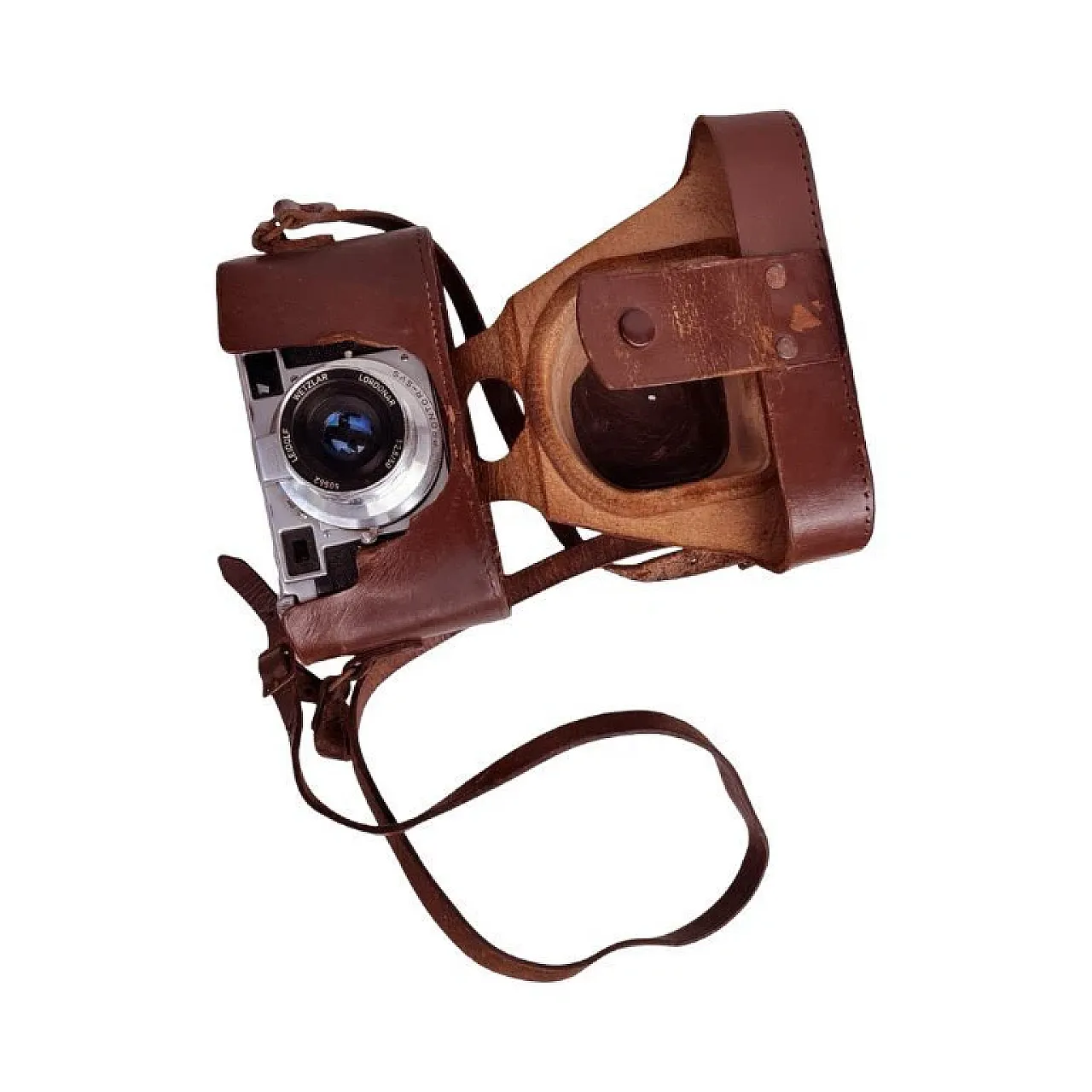 Leidolf Lordomat C35 camera with original case, 1950s 7