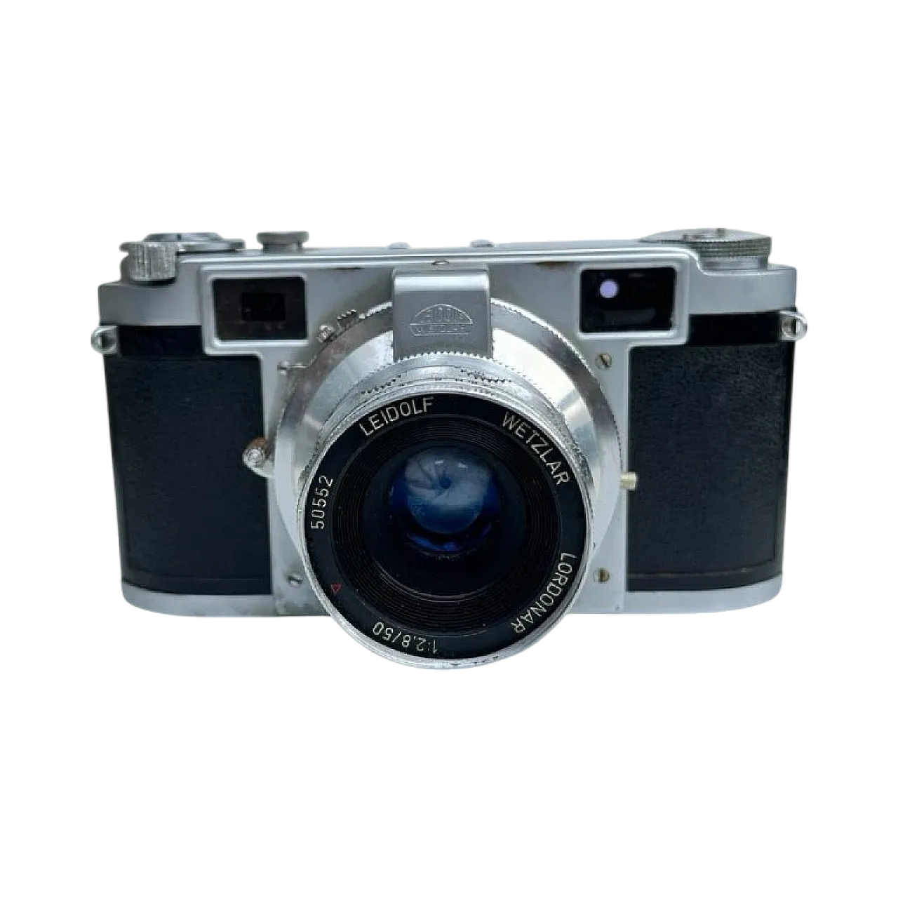 Leidolf Lordomat C35 camera with original case, 1950s 12