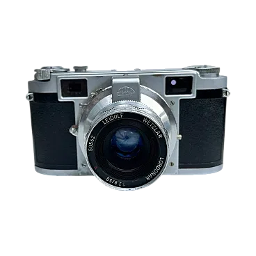 Leidolf Lordomat C35 camera with original case, 1950s