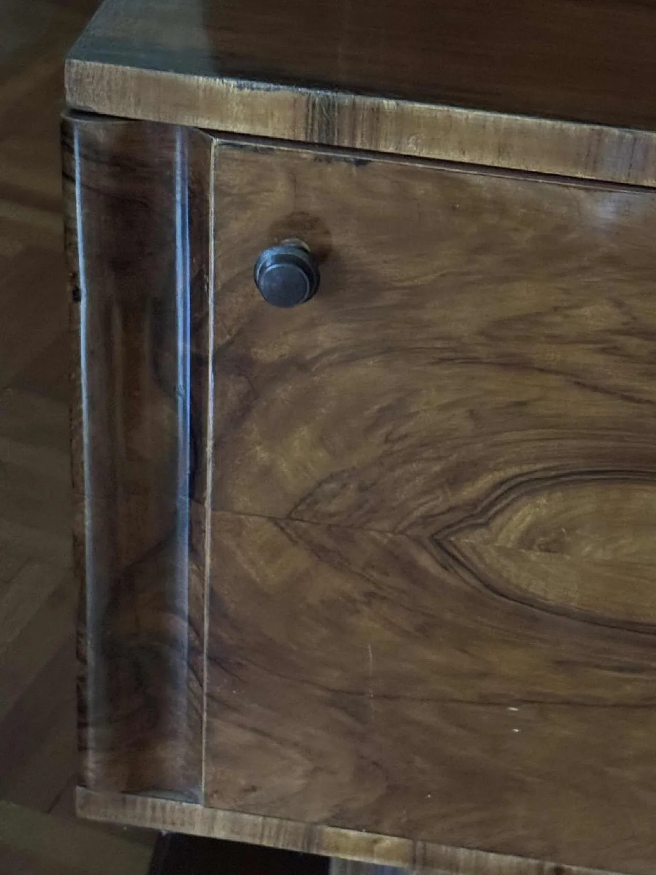 Camera da letto Art Déco impiallacciata in noce, anni '30 4