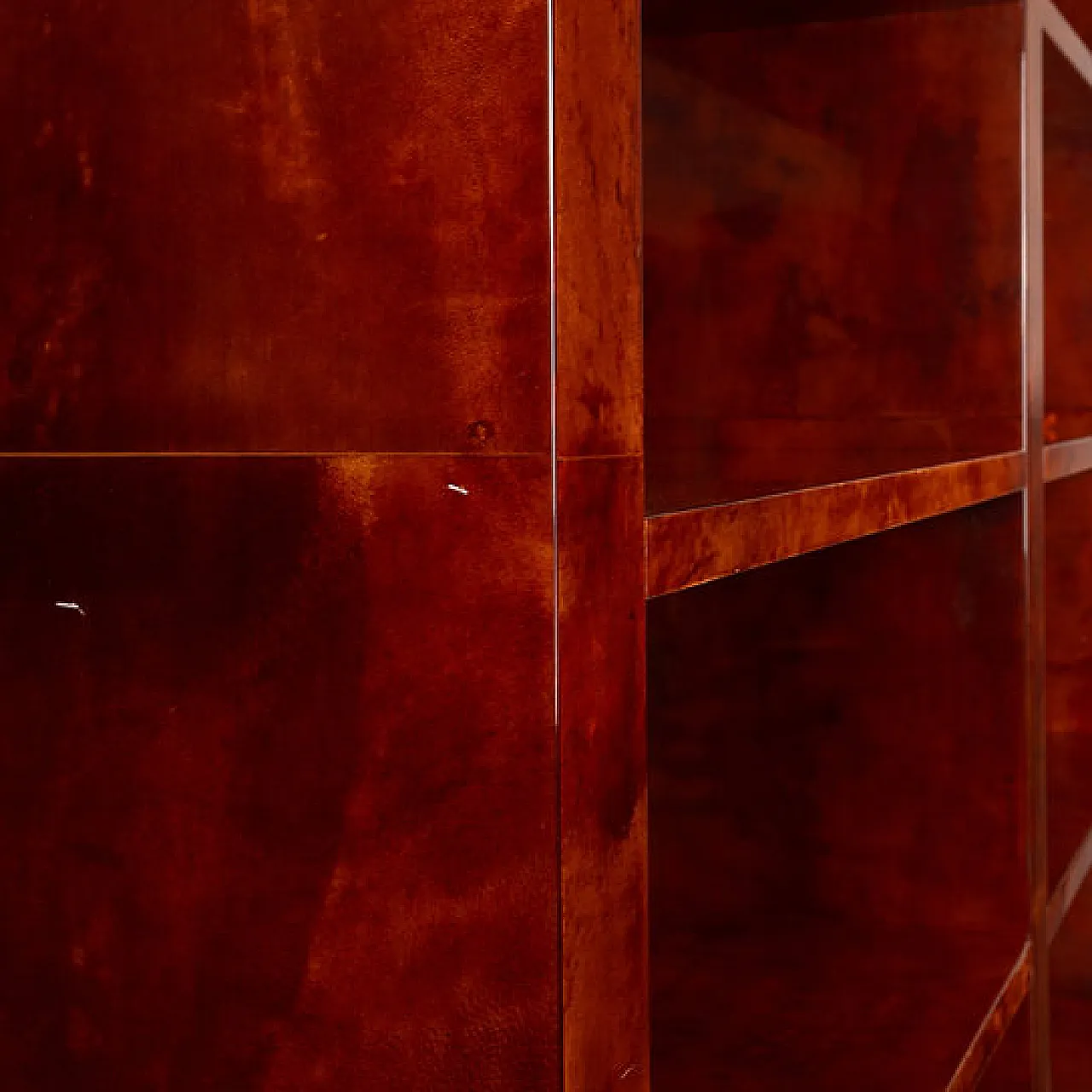 Libreria in pergamena di Aldo Tura per Tura Milano, 1960s 5