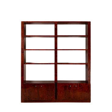 Parchment bookcase by Aldo Tura for Tura Milano, 1960s