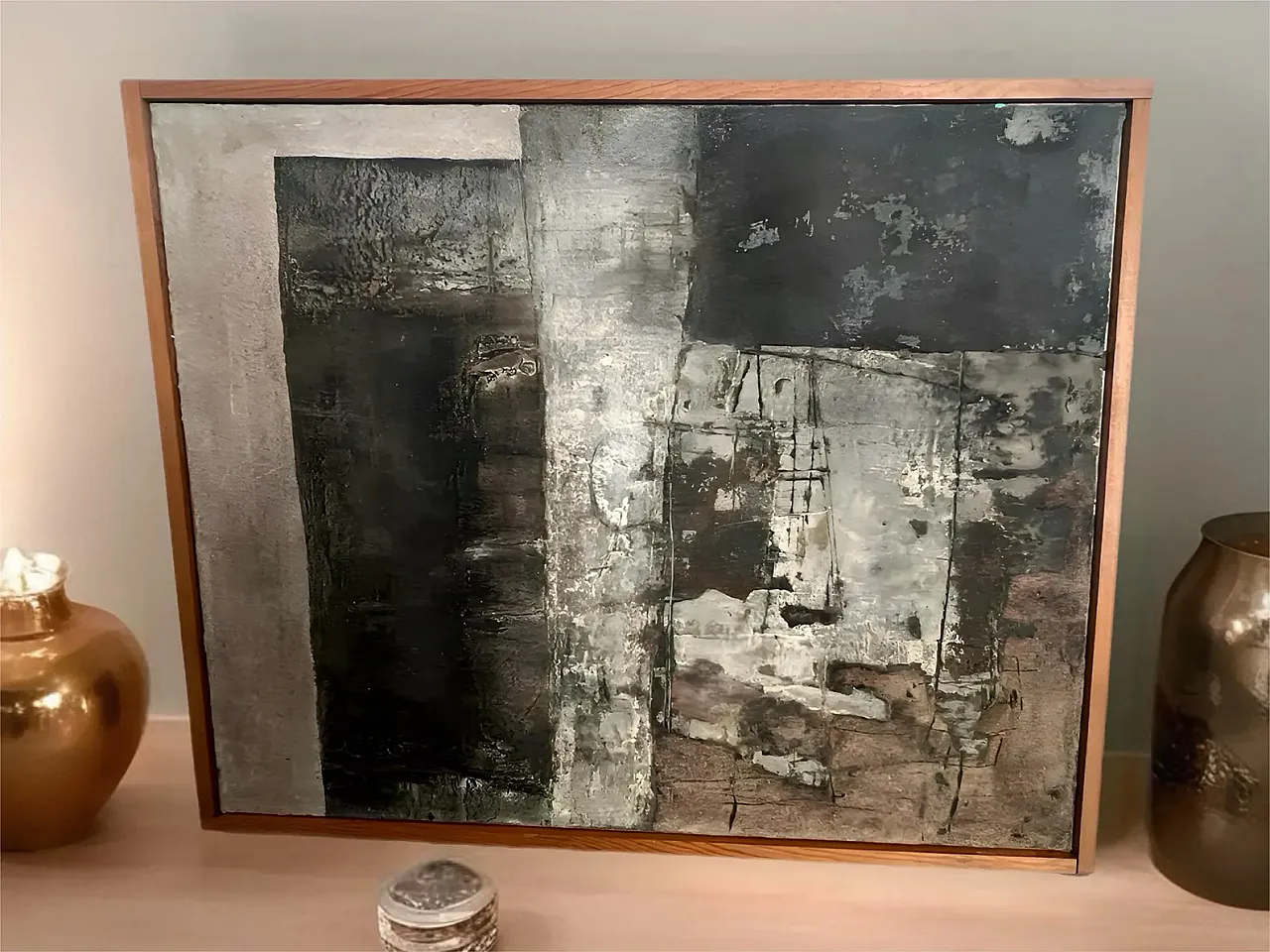 Abstract painting on canvas, 1980s 1