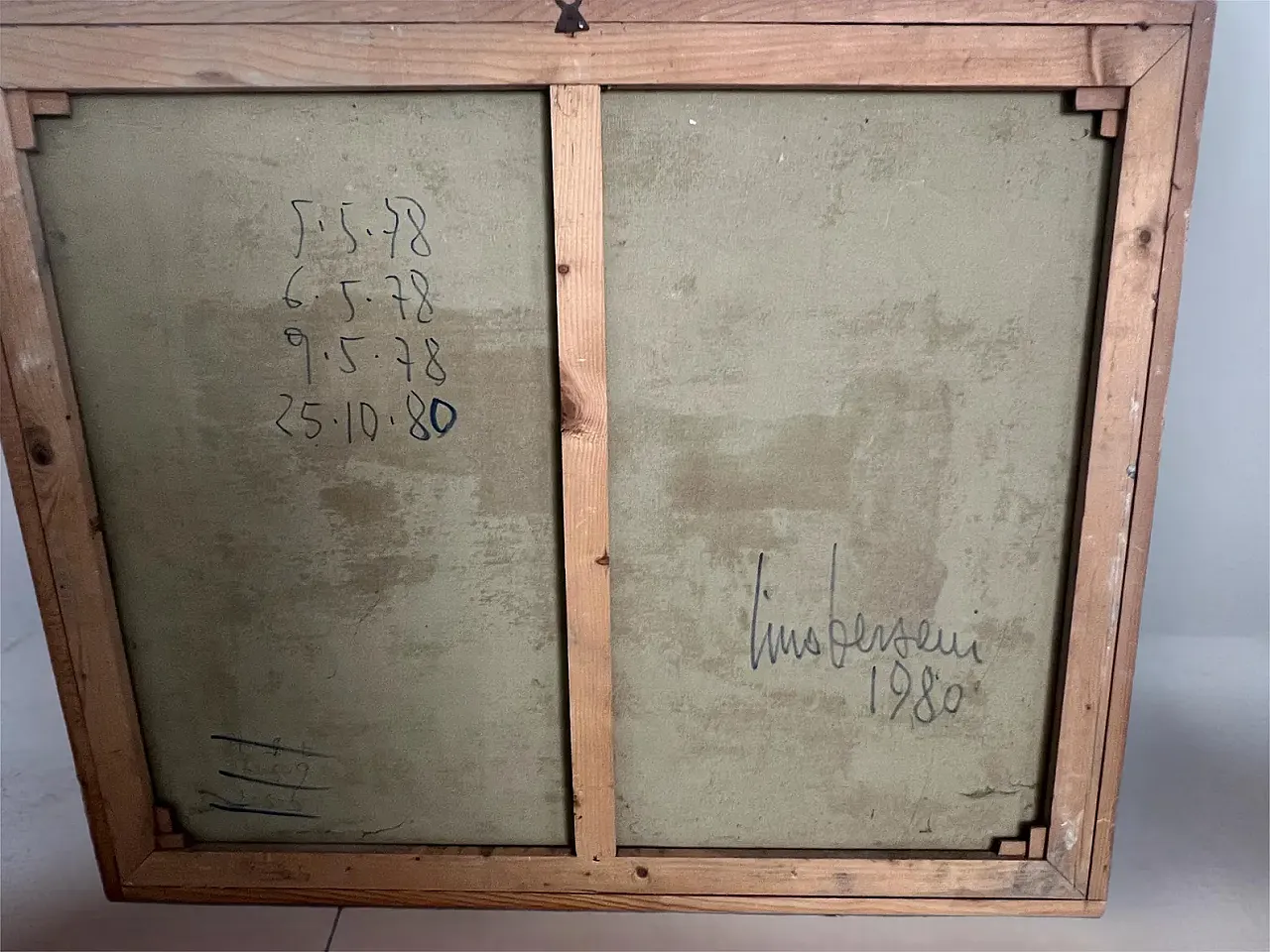 Abstract painting on canvas, 1980s 3