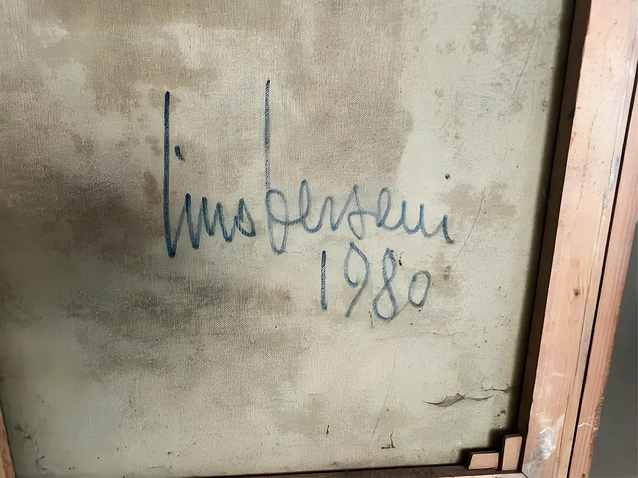 Abstract painting on canvas, 1980s 4