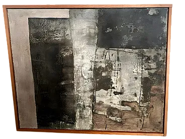 Abstract painting on canvas, 1980s