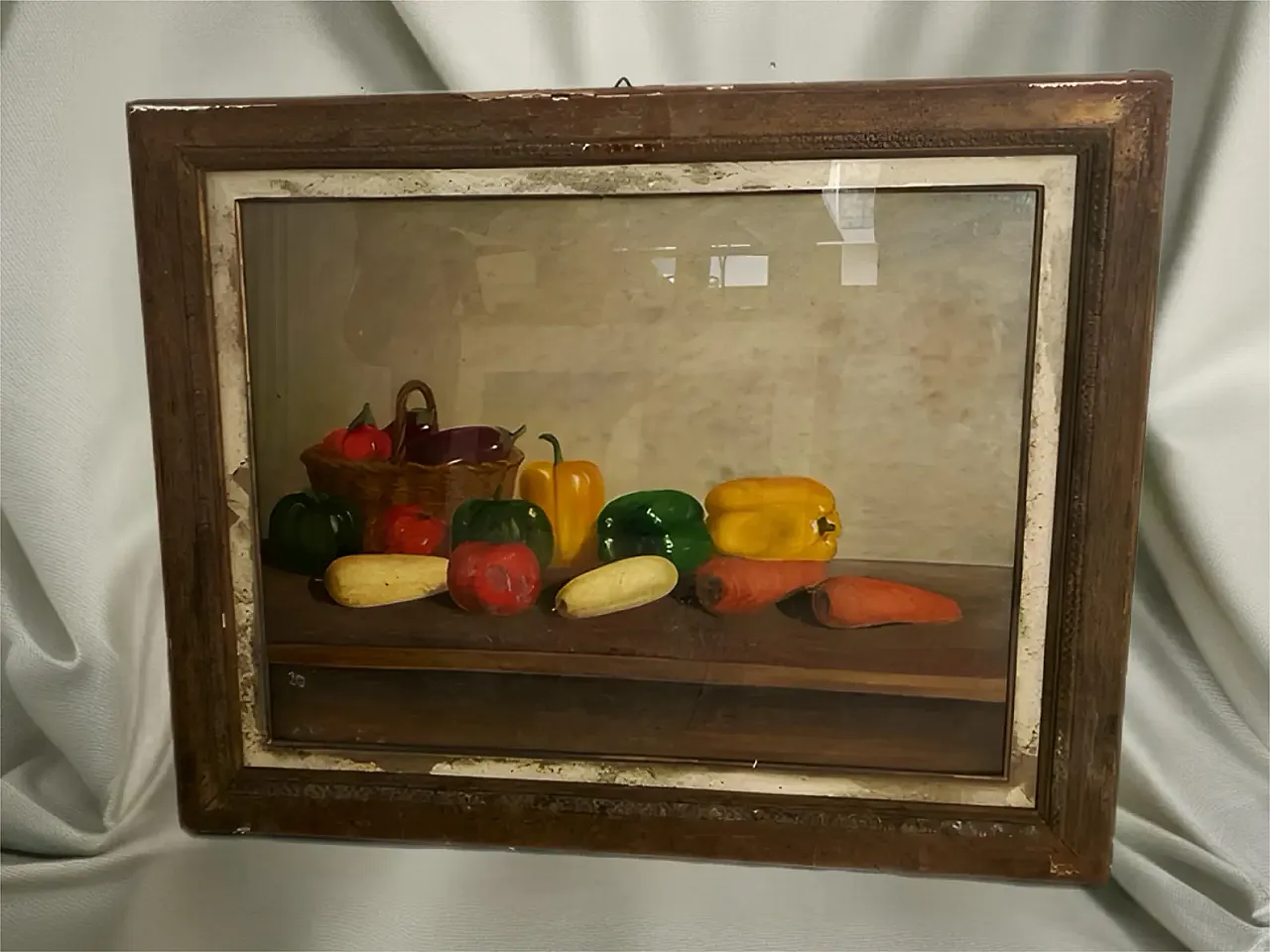 Still life with vegetables, oil painting, 1940s 1
