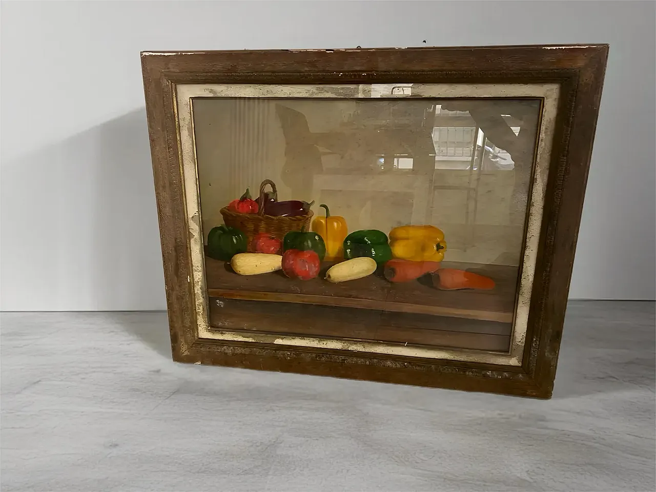 Still life with vegetables, oil painting, 1940s 3
