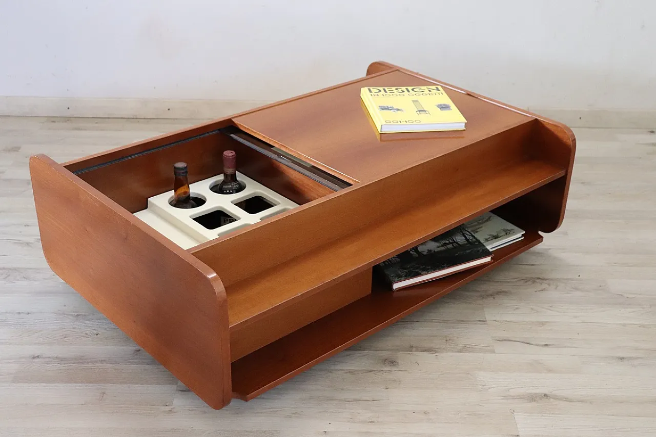 Coffee table with bar compartment, 1970s 11