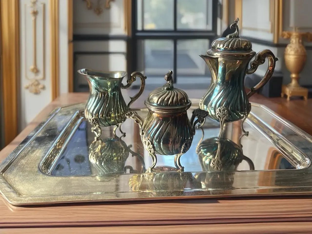 Silver coffee service, 19th century 8