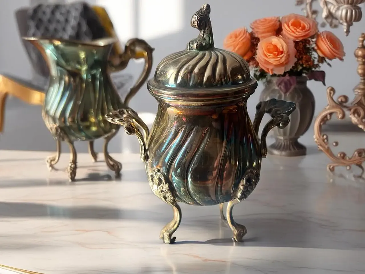 Silver coffee service, 19th century 9