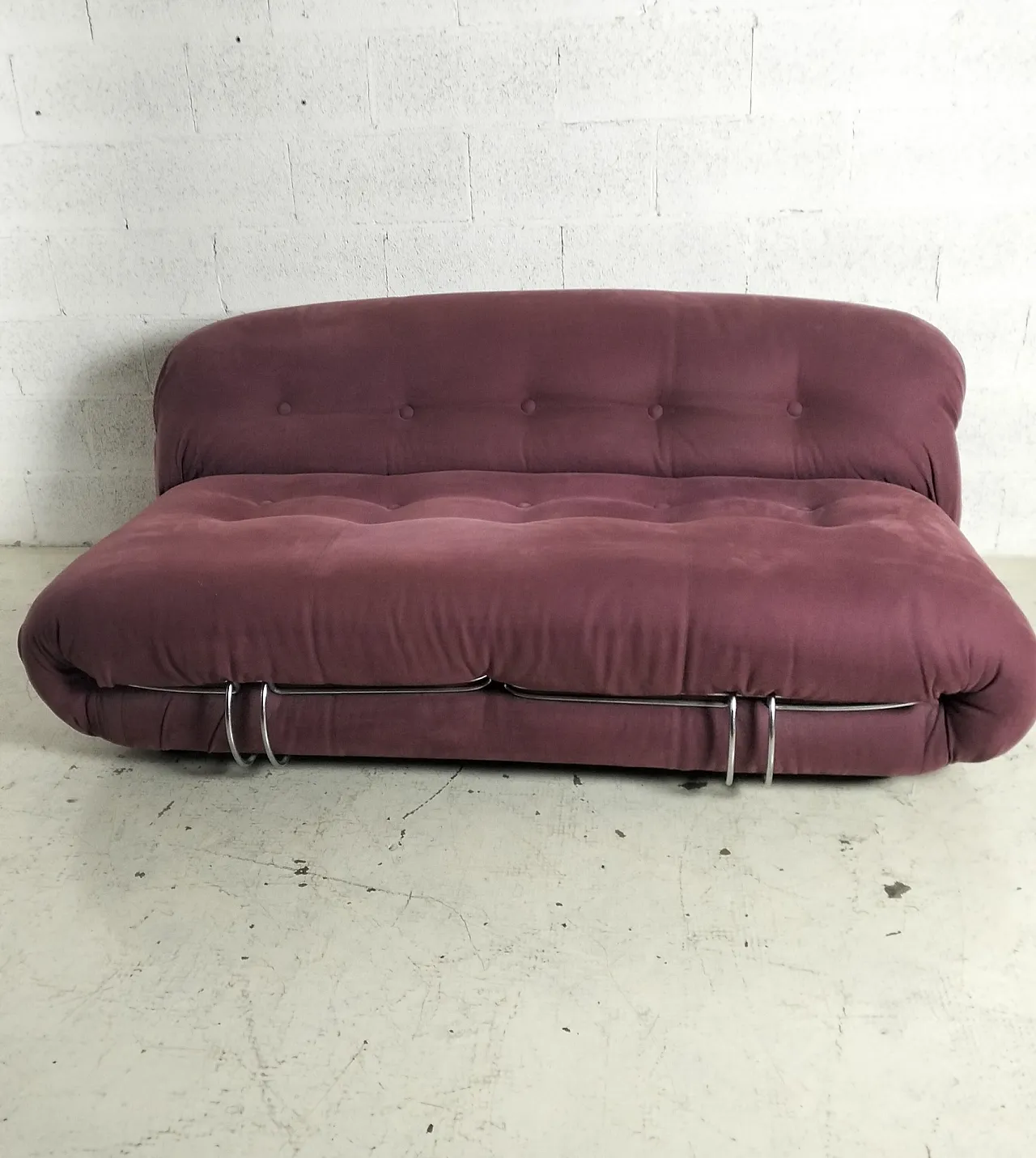 Soriana 2 seater sofa by Afra and Tobia Scarpa for Cassina, 70s 4