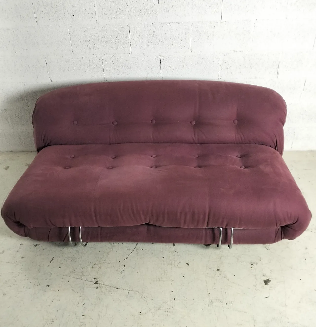 Soriana 2 seater sofa by Afra and Tobia Scarpa for Cassina, 70s 5