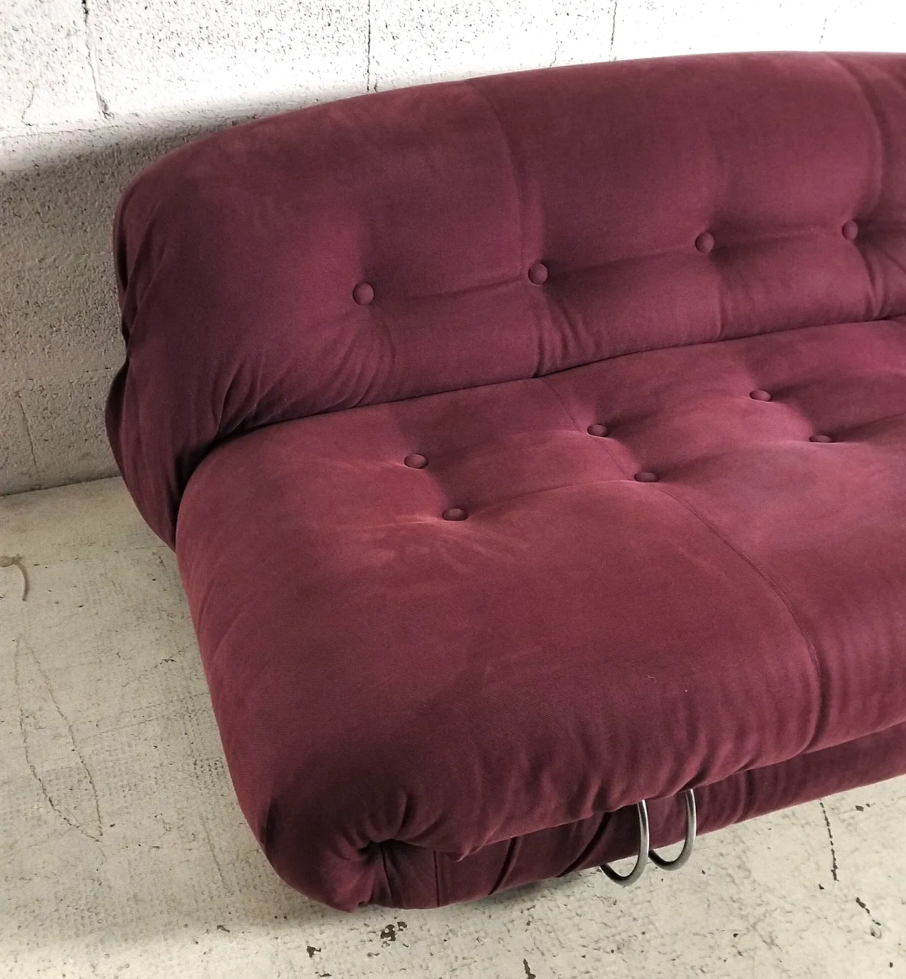 Soriana 2 seater sofa by Afra and Tobia Scarpa for Cassina, 70s 6