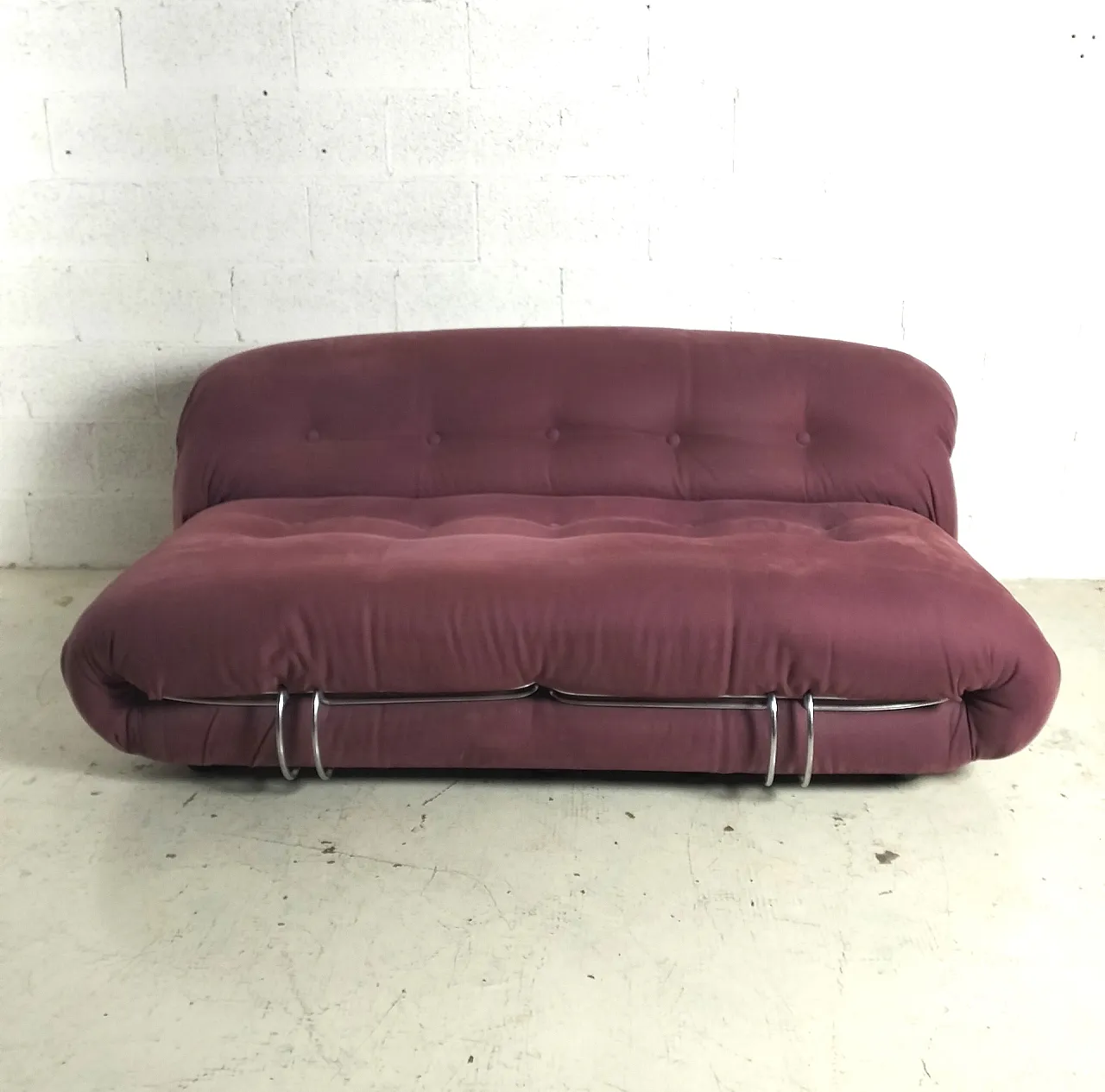 Soriana 2 seater sofa by Afra and Tobia Scarpa for Cassina, 70s 9