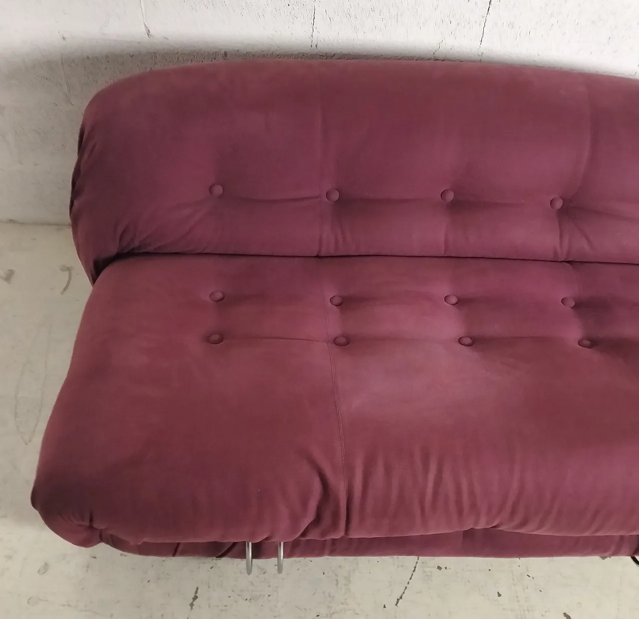 Soriana 2 seater sofa by Afra and Tobia Scarpa for Cassina, 70s 11