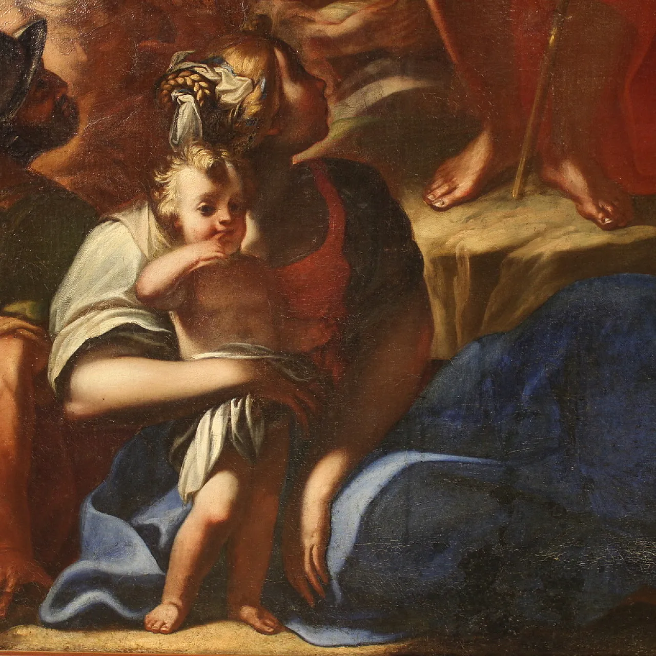 Italian painting Sermon of St. John, 17th century 5