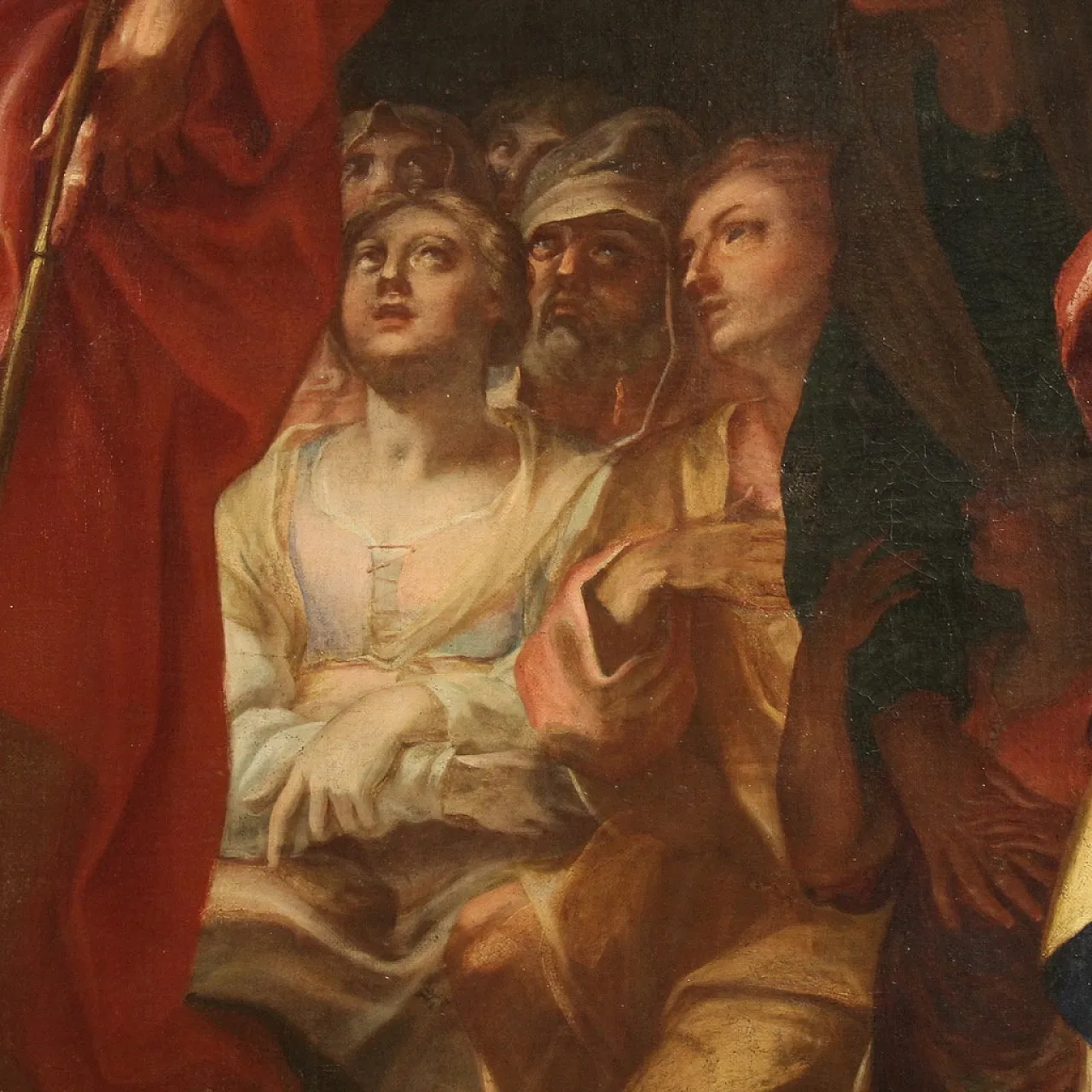 Italian painting Sermon of St. John, 17th century 7