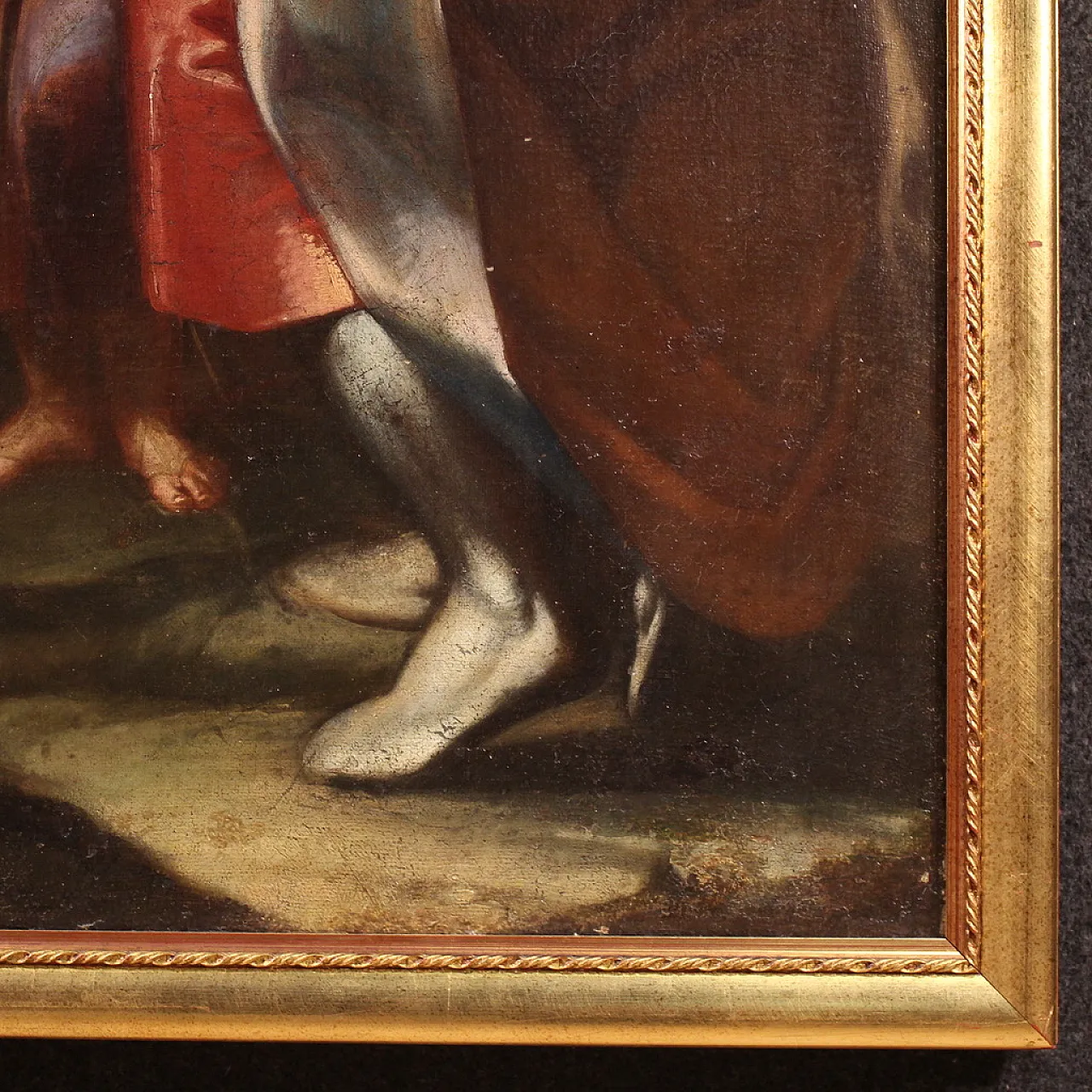 Italian painting Sermon of St. John, 17th century 8