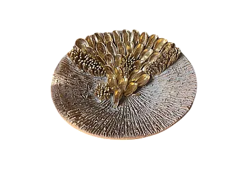 Gold plated centrepiece, clay and gold sculpture, 20th century