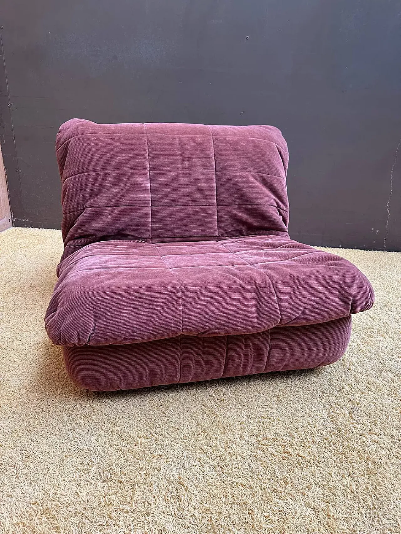 Poltrona letto Cinna in velluto, fine '900 3