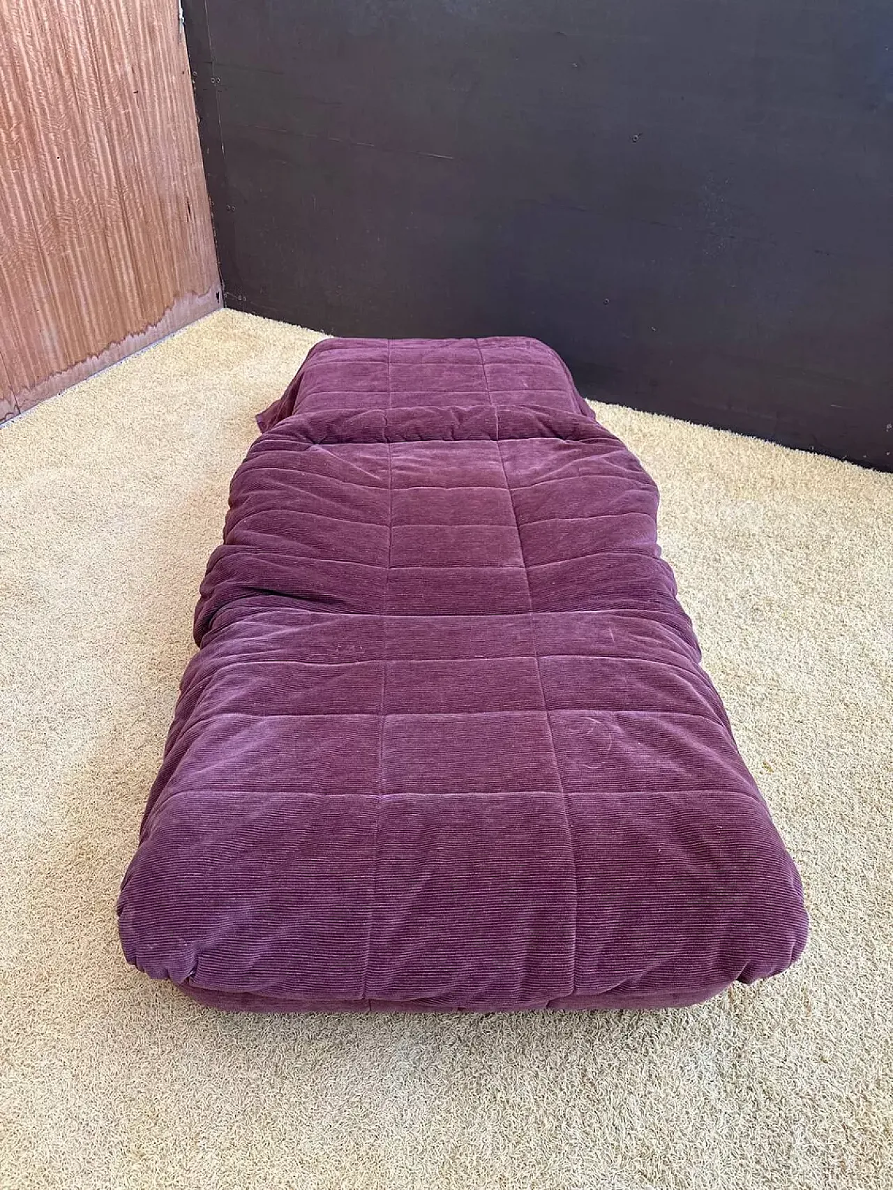 Poltrona letto Cinna in velluto, fine '900 9