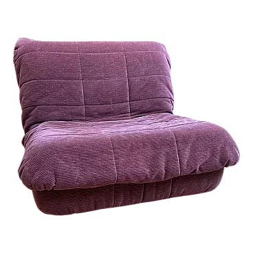 Cinna armchair bed in velvet, late 20th century
