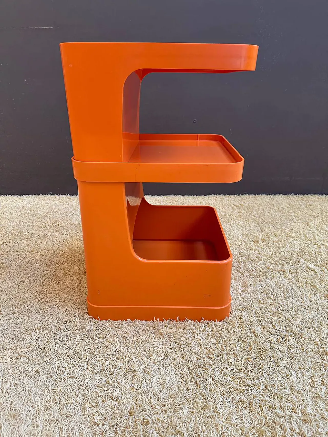 Prisunic Flair plastic bedside table, 1970s 3