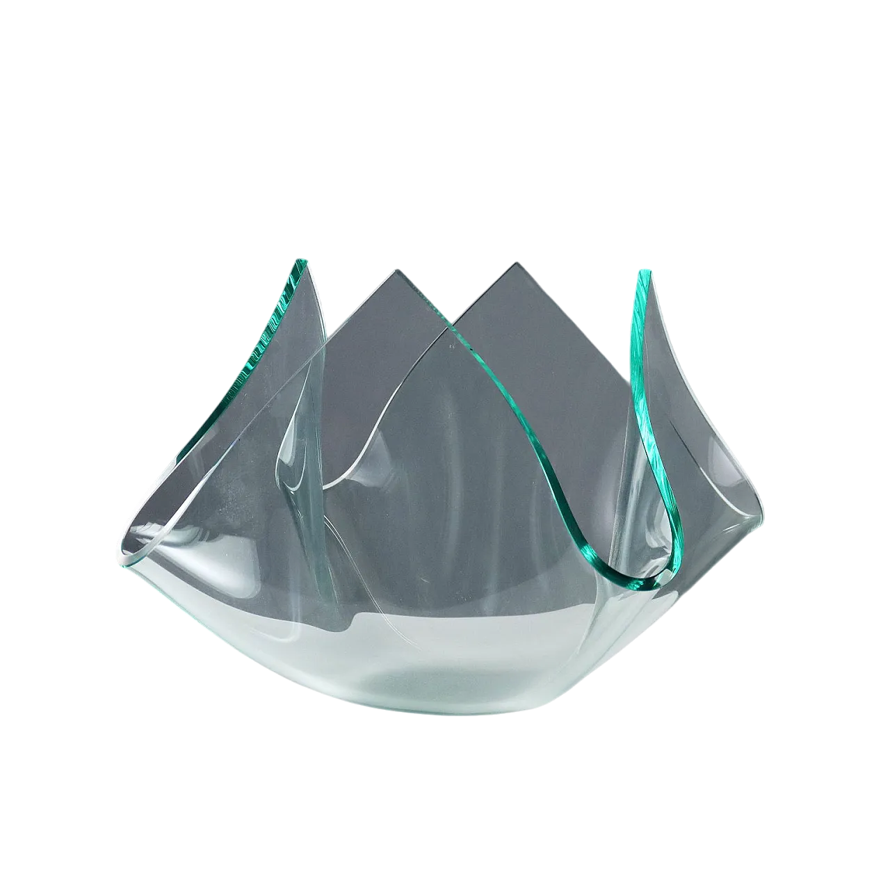 Cartoccio glass centerpiece vase Fontana Arte, 20th century 10