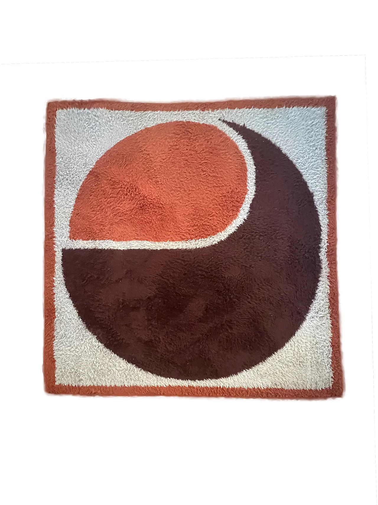 Tappeto in lana design geometrico, anni '70 2