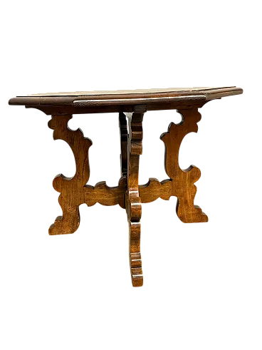 Tavolinetto da salotto stile fratino in castagno massello, '900