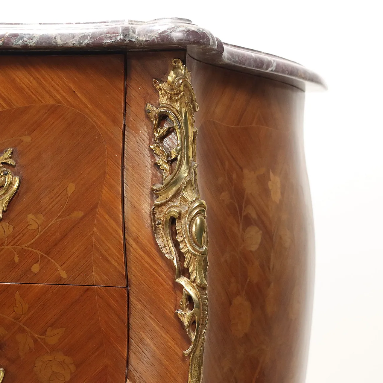 Cassettone Luigi XV in rovere e pioppo, fine '800 5