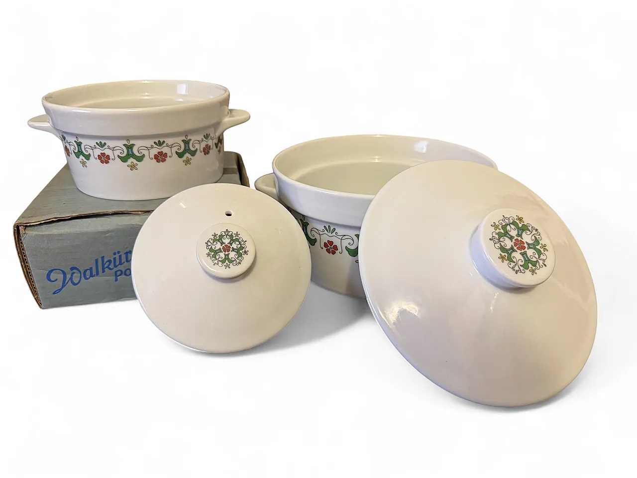 Coppia di casseruole in porcellana tedesca Walküre, anni '70 2