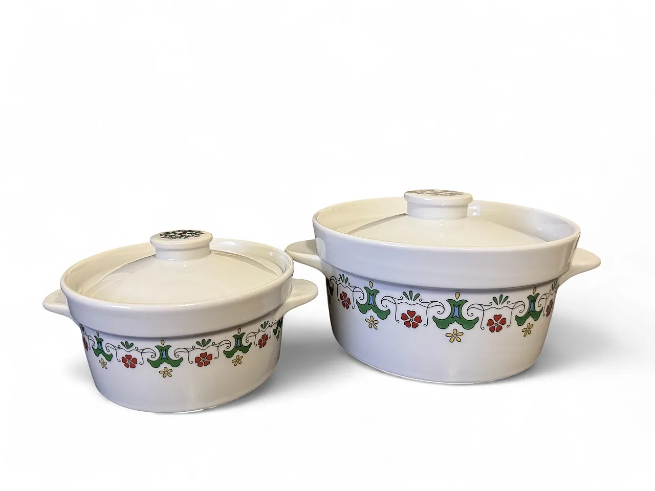 Coppia di casseruole in porcellana tedesca Walküre, anni '70 4