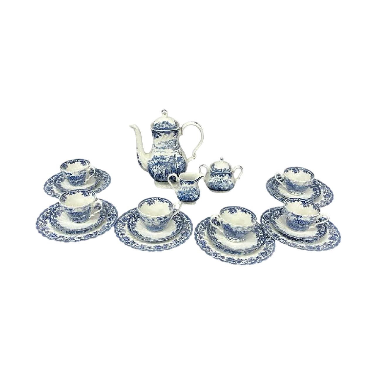 Set da caffè per 6 persone, Myott's Country Life, anni '50 3