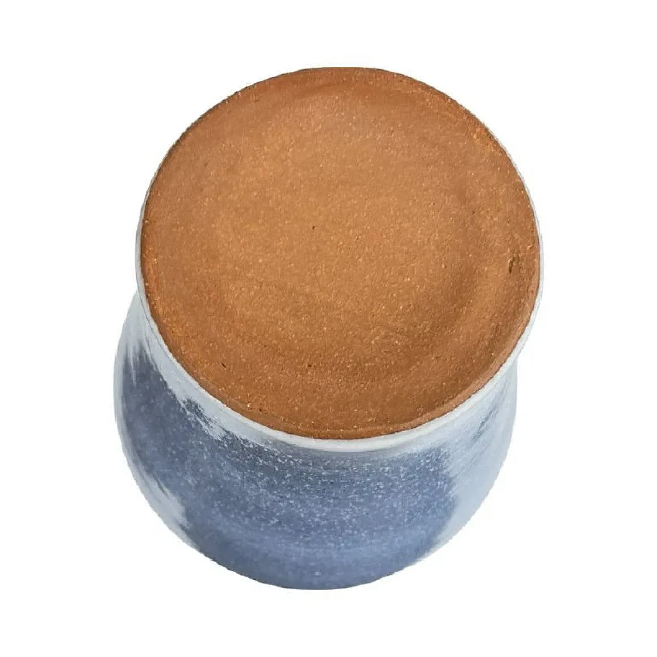 Blue ceramic vase and reactive glaze, late 20th century 4