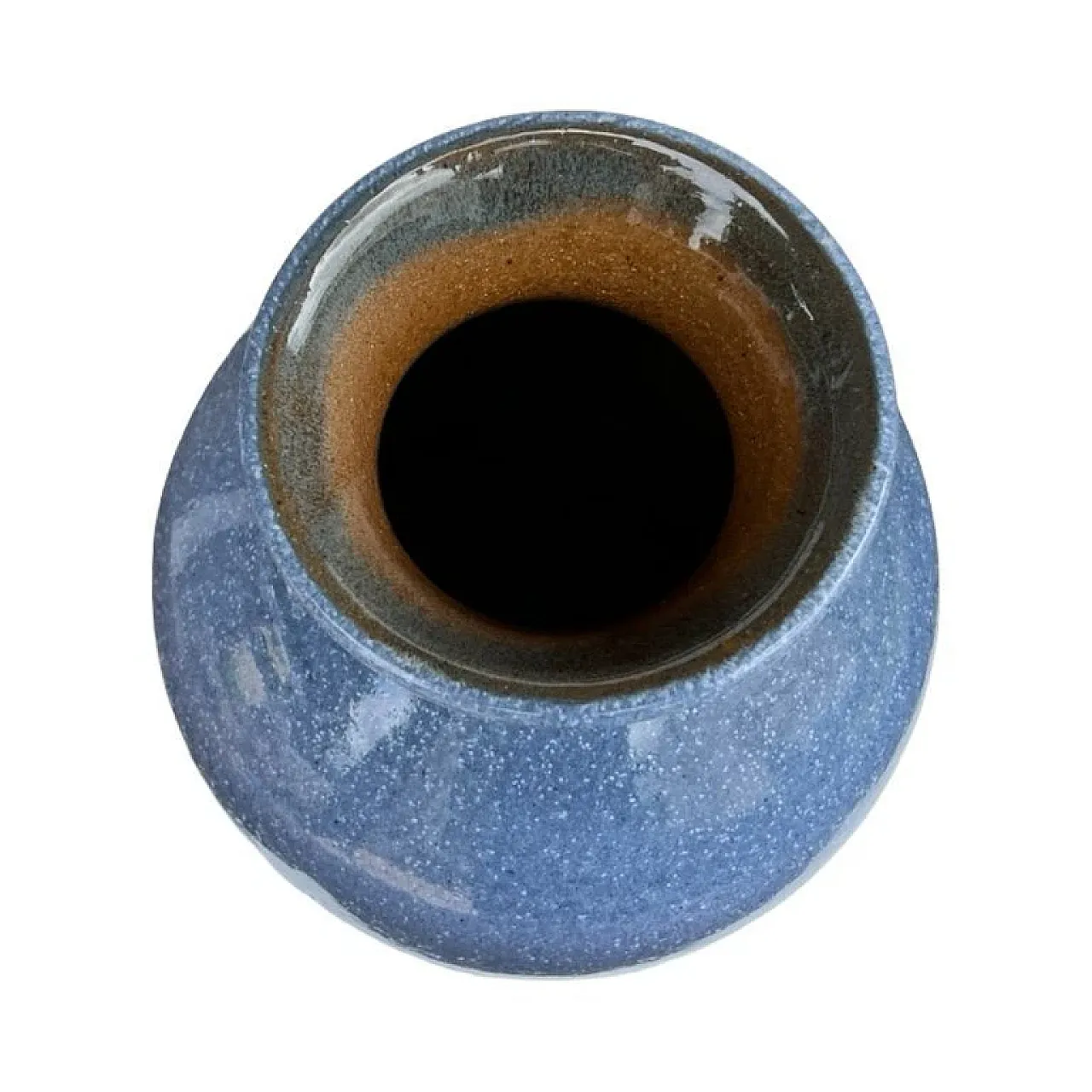 Blue ceramic vase and reactive glaze, late 20th century 5
