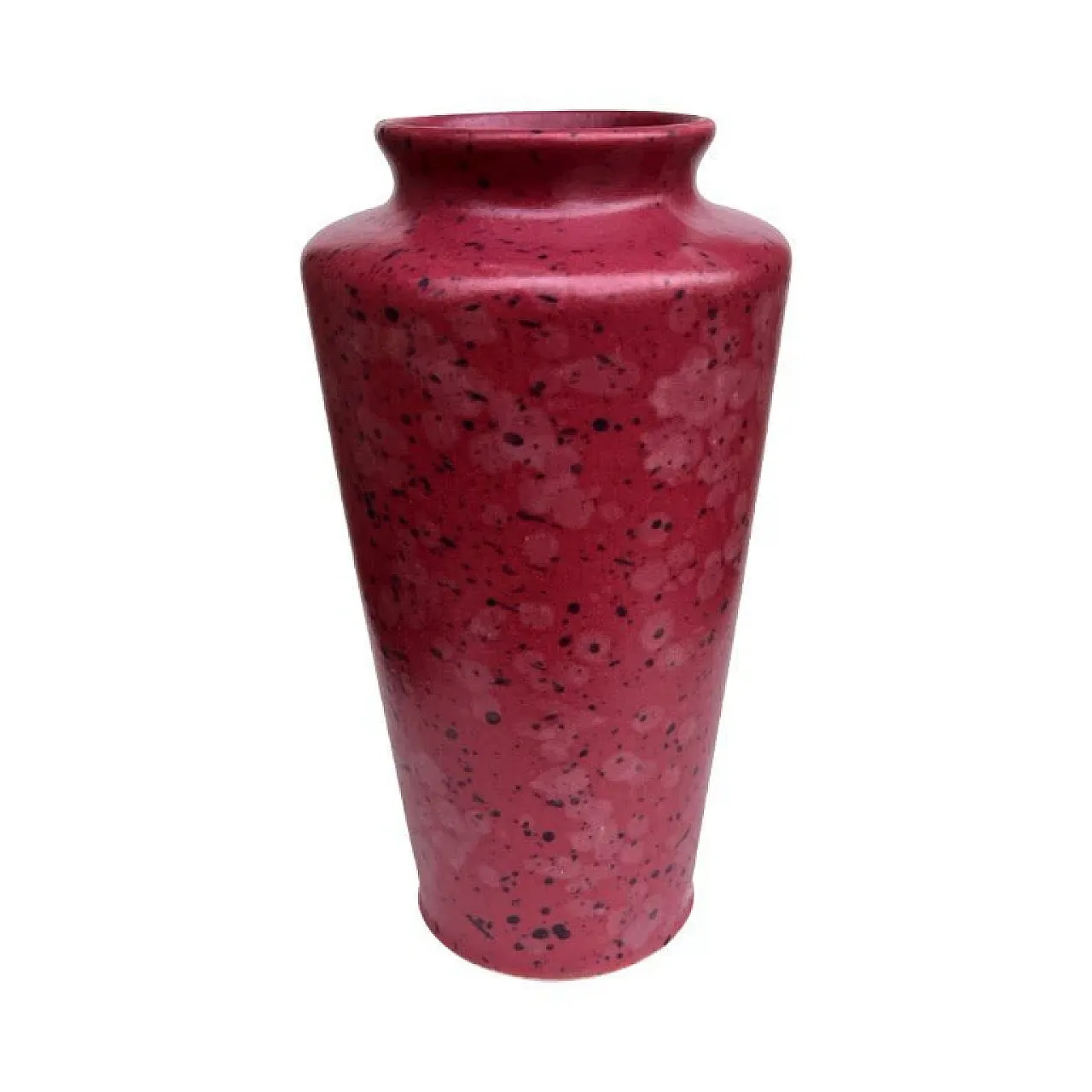 Burgundy ceramic vase MF Design, 1980s 1