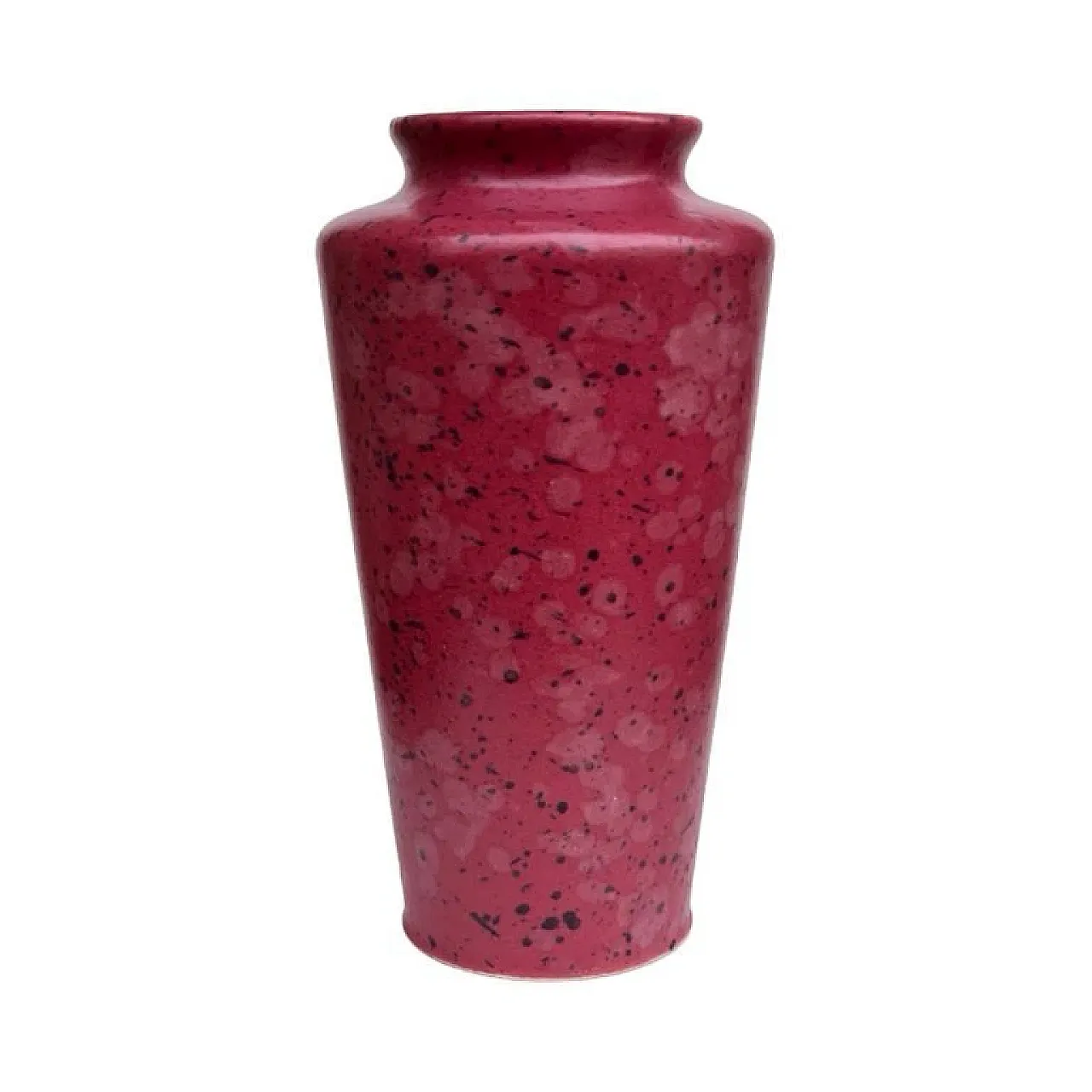 Burgundy ceramic vase MF Design, 1980s 2