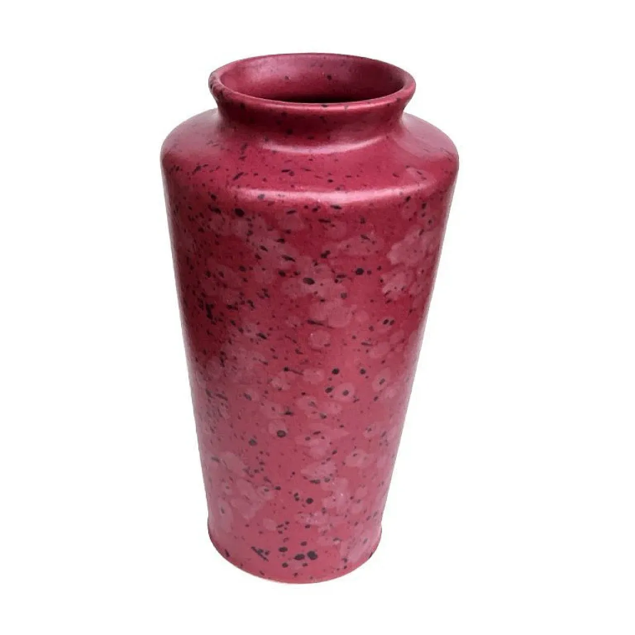 Burgundy ceramic vase MF Design, 1980s 4