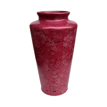 Burgundy ceramic vase MF Design, 1980s