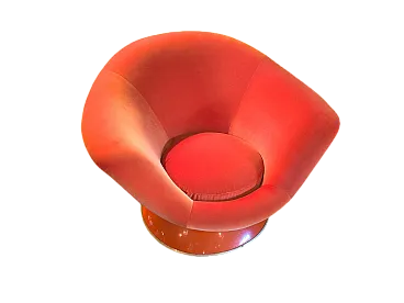 Round orange armchair, 1970s