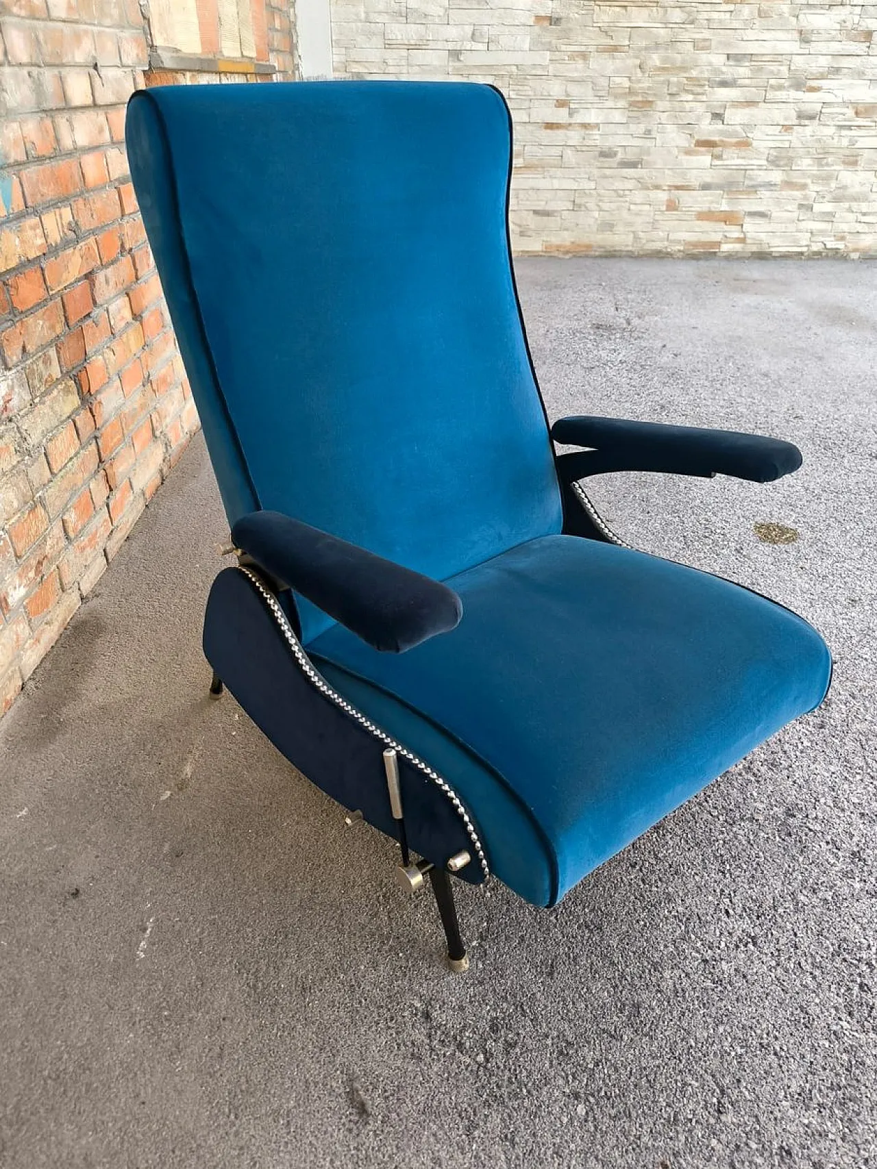 Sedia reclinabile con maniglia, anni '50 1