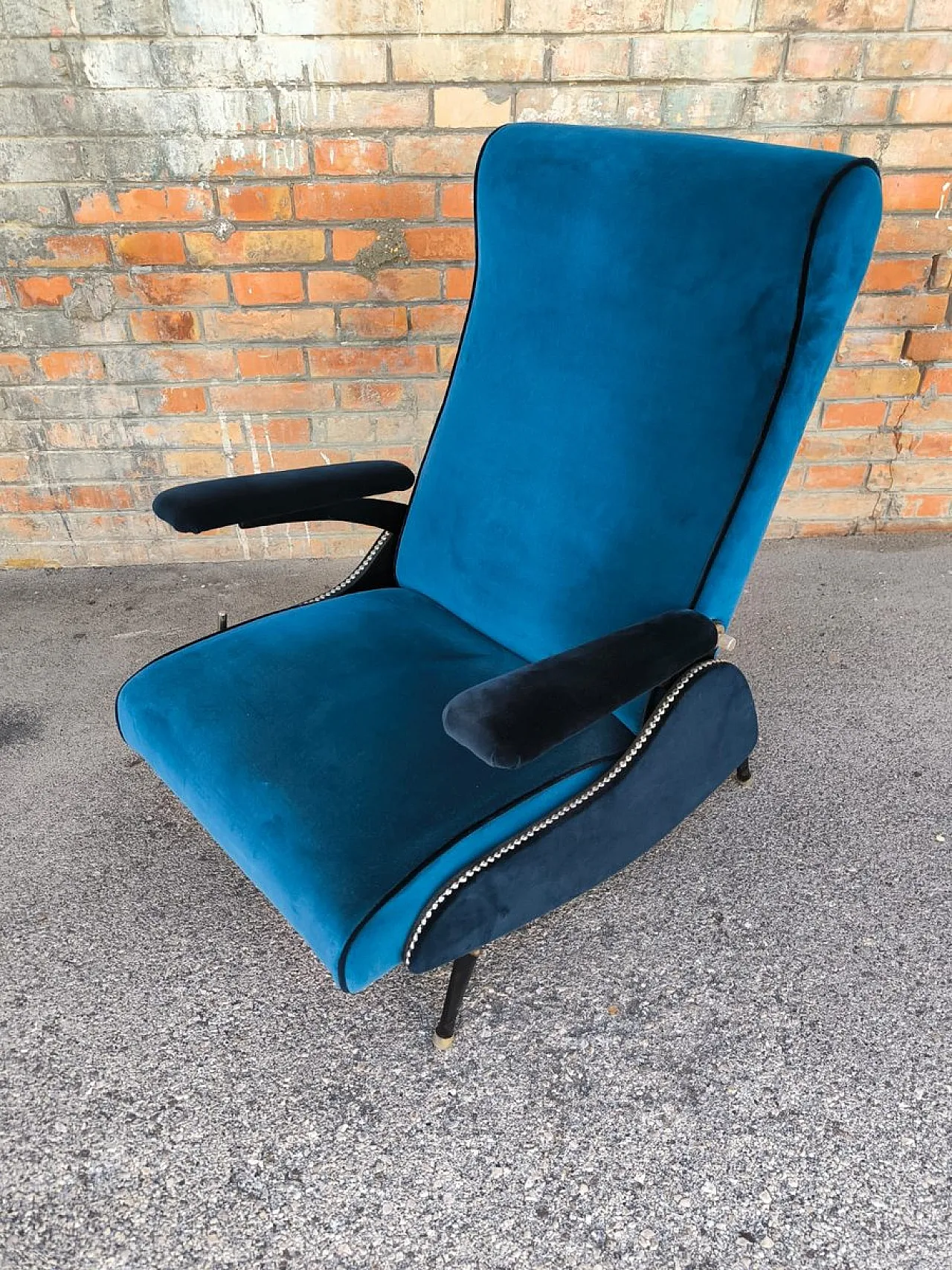 Sedia reclinabile con maniglia, anni '50 3