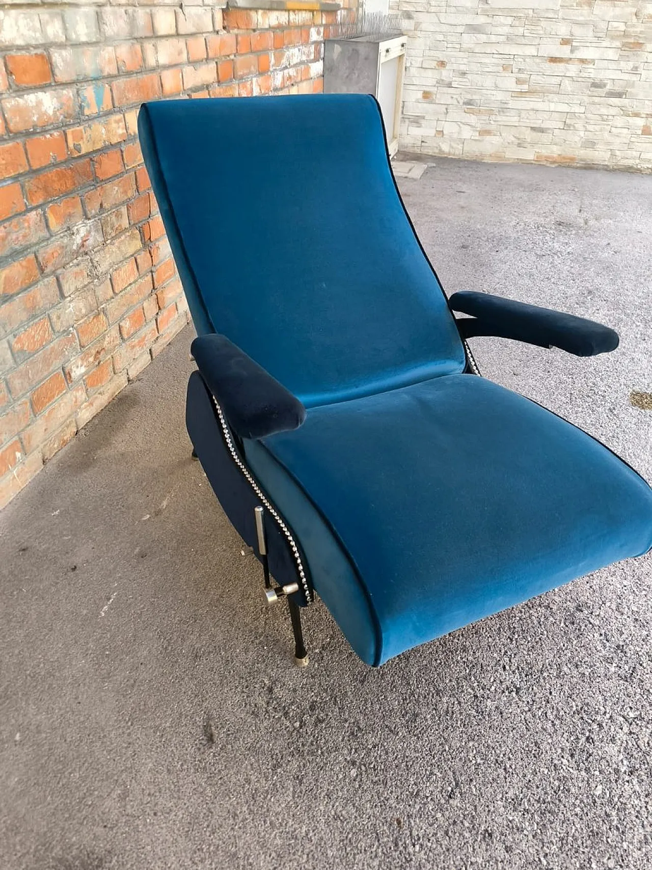 Sedia reclinabile con maniglia, anni '50 5