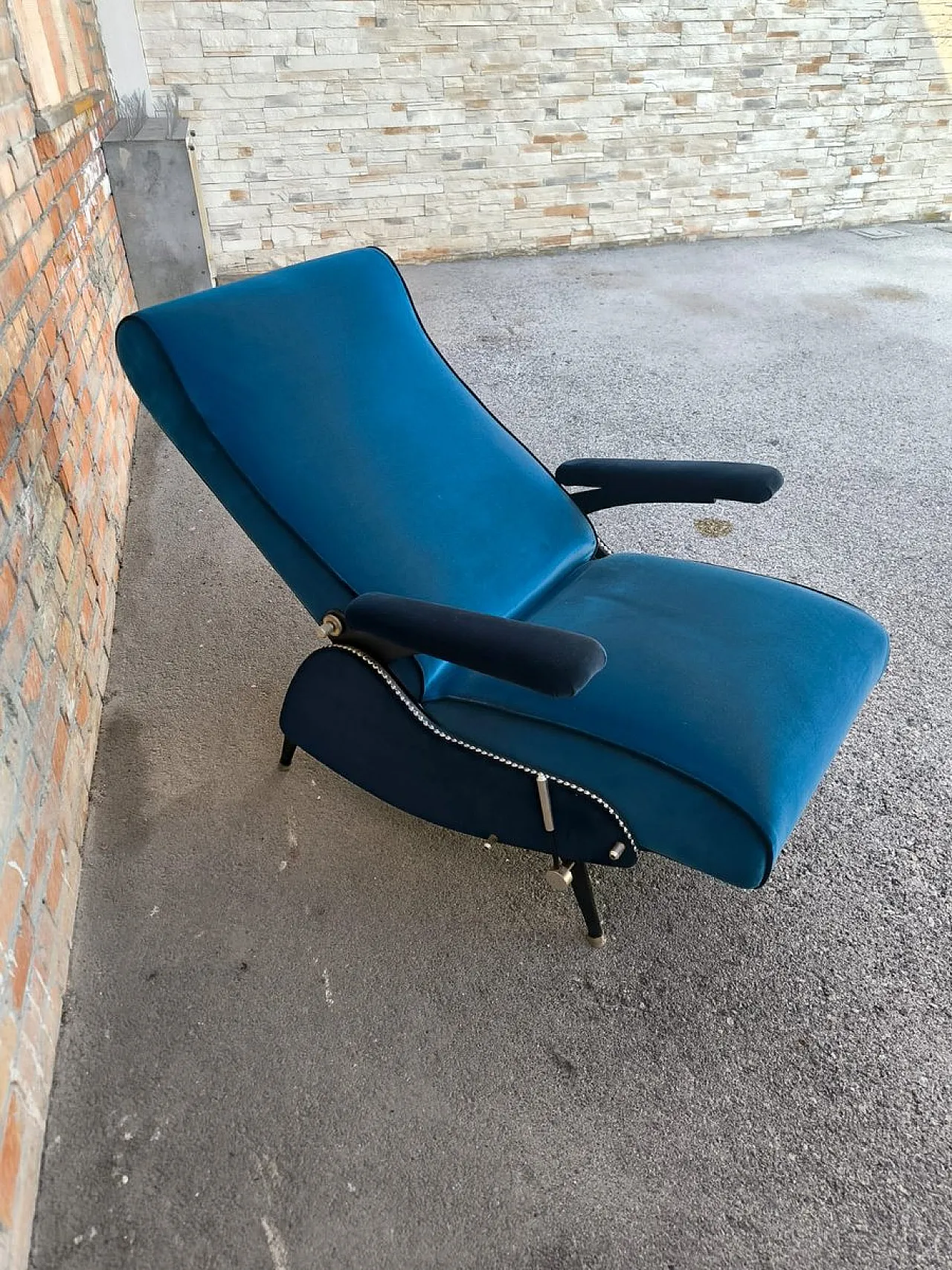 Sedia reclinabile con maniglia, anni '50 6