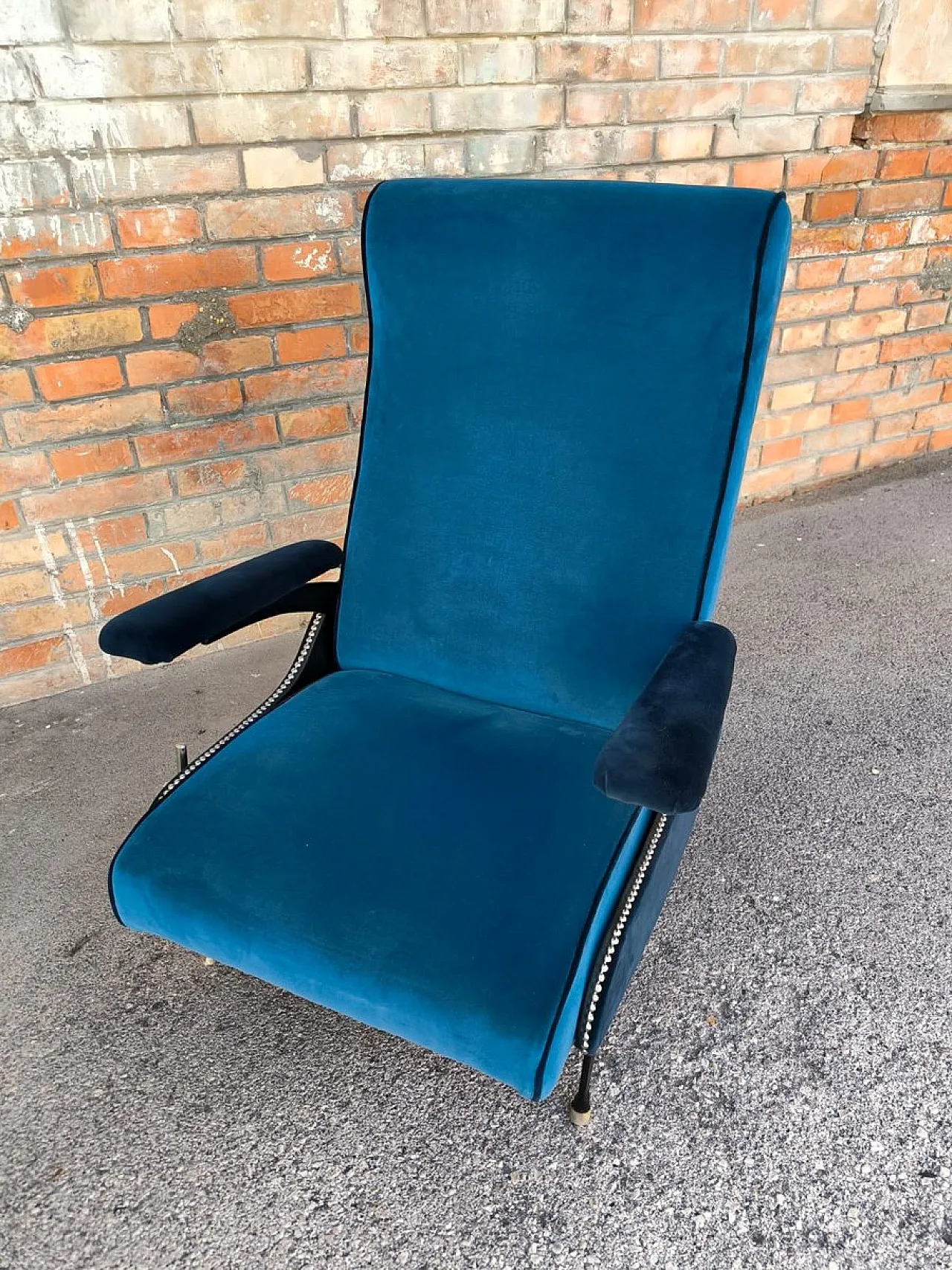 Sedia reclinabile con maniglia, anni '50 7