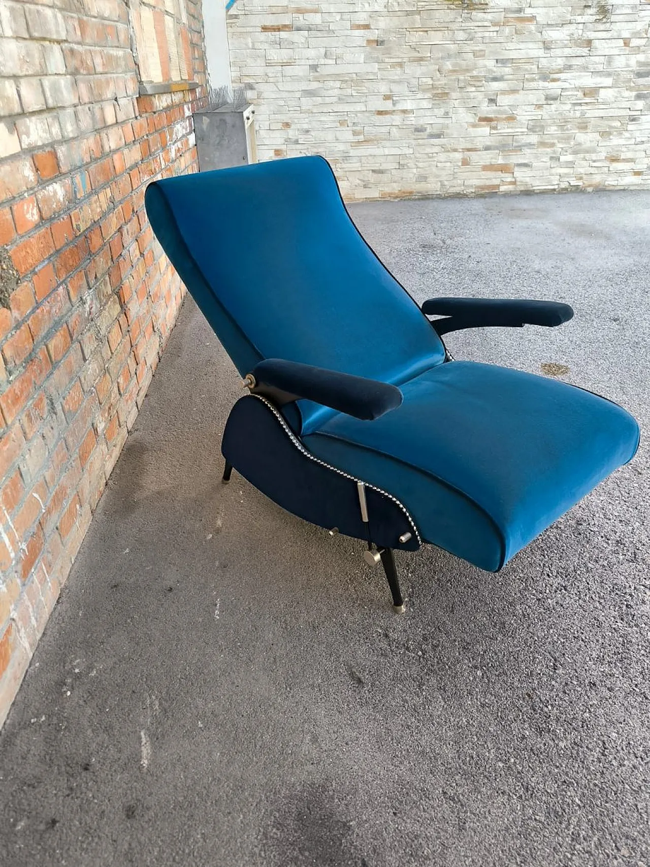 Sedia reclinabile con maniglia, anni '50 8